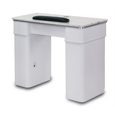 Tywania Manicure Table, Nail Station with Vent Pipes by Orren Ellis
