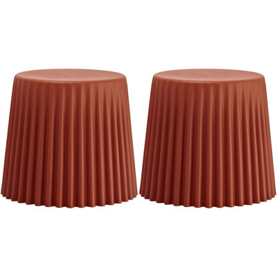 16.25" Stackable Stacking Round Shape Dining Stools Ottoman Basket Indoor Outdoor by Orren Ellis