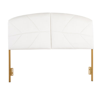Queen Velvet Upholstered Panel Headboard