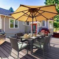 7-piece Wicker Rattan Patio Dining Furniture Set (beige) by Red Barrel Studio