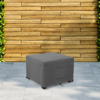 Premium Coffee & Side Table Cover - Breathable, Heavy-Duty Cover with Water-Resistant PVC liner, Adjustable Elastic Hem, Click-Close Straps, and Air V by Freeport Park