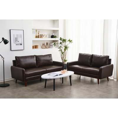 Seeaventus 2 Piece Faux Leather Living Room Set by Corrigan Studio