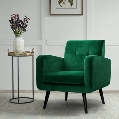 Chesley 29.75" Wide Mid-century Modern Tufted and Upholstered Armchair by Willa Arlo Interiors