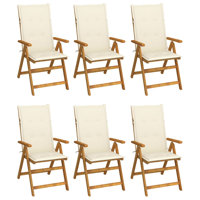 Jomes Folding Acacia Patio Dining Armchair with Cushion by Red Barrel Studio