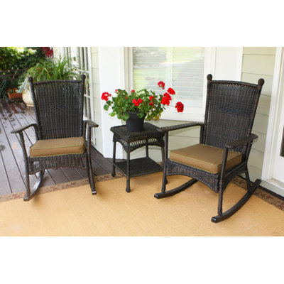 Portside 3 Piece Rocker Seating Group with Cushions by Tortuga Outdoor