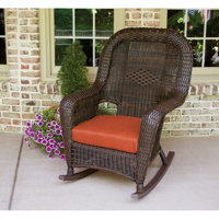 Sea Pines Outdoor Rocking Wicker/Rattan Chair with Cushions by Tortuga Outdoor
