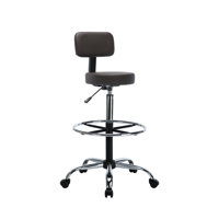 Ardjan Elevate Your Workspace with Rolling stool for office, Adjustable Drafting Stool with Footrest, Office Stool Adjustable Height by Wrought Studio