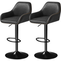 Eastway 2Pcs Vintage Swivel Bar Stools