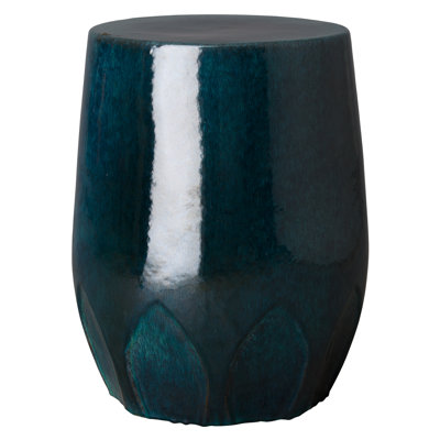 LARGE CAYLX  STOOL, TROPICAL RED 17X22"H by Red Barrel Studio