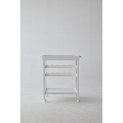 White Wood Kitchen Cart by Red Barrel Studio