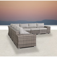 Albulena Fully Assembled Outdoor Wicker Patio Sofa | Pre-Assembled Quick Setup Patio Furniture by Wade Logan