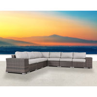 Albulena Fully Assembled Outdoor Wicker Patio Sofa | Pre-Assembled Quick Setup Patio Furniture by Wade Logan