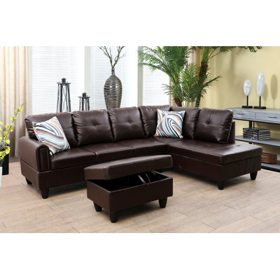 Renford 97" Width 3-Pieces Sectional Sofa & Chaise,Ottoman by Latitude Run