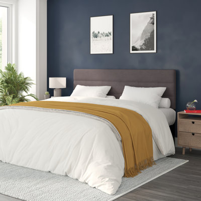 Channel Stitched Upholstered Headboard, Adjustable Height from 44.5" to 57.25" by Latitude Run
