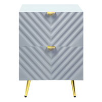 Gaines 2-Drawer Nightstand in High Gloss by Everly Quinn