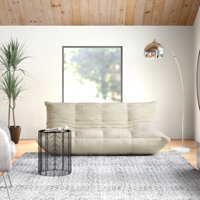 Armless Bean Bag Chair 3-Seat Togo Soft Armless Fireside Chair by Viv + Rae