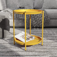 Caira Metal Side Table by Wade Logan