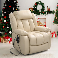 Dual Motor Large Power Lift Recliner with Massage and Heat,USB