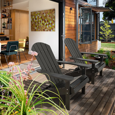 Loch Plastic Adirondack Chair by Rosecliff Heights