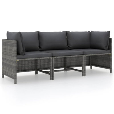 23.6" Wide Square Patio Sofa with Cushions by Latitude Run