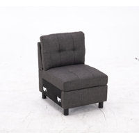 Alexent Modular Sofa Dark Gray by Latitude Run