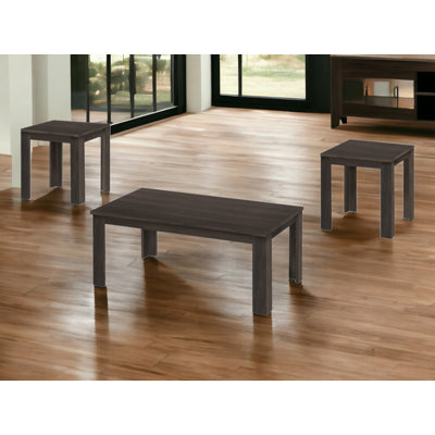 Table Set, 3pcs Set, Coffee, End, Side, Accent, Living Room, Laminate, Transitional by Red Barrel Studio