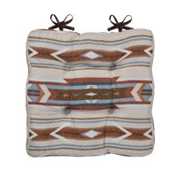 Modern Mesa Southwestern Boho Geometric Pattern 18” x 18” 1-Piece Comfortable Chair Seat Cushion by Foundry Select
