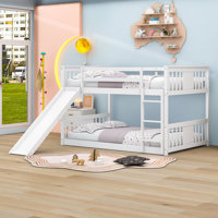 Eloria Full Over Full Standard Bunk Bed with Slide by Harriet Bee