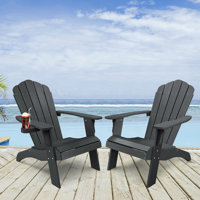 Jadam Adirondack Chair by Rosecliff Heights