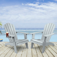 Jadam Adirondack Chair by Rosecliff Heights