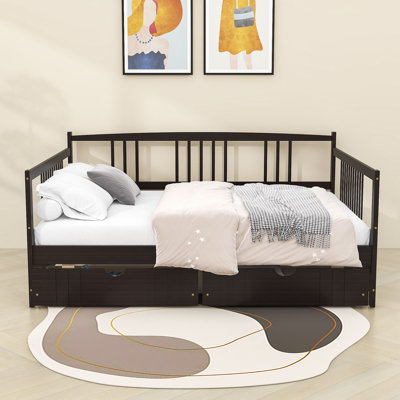 Wooden Daybed with 2 Drawers by Harriet Bee