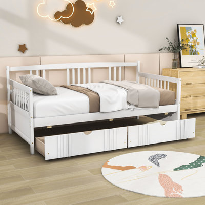 Wooden Daybed with 2 Drawers by Harriet Bee