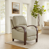 Alexandra 30" W Mid-Century Modern Manual Recliner with Bentwood Arms by Red Barrel Studio