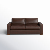 Jonie 91" Genuine Leather Sofa by Joss & Main
