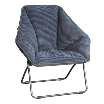 Arlmont & Co. Limited Hexagon Folding Dish Chair, Teal Corduroy - Pack Of 1 by Arlmont & Co.