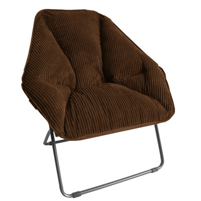 Arlmont & Co. Limited Hexagon Folding Dish Chair, Teal Corduroy - Pack Of 1 by Arlmont & Co.