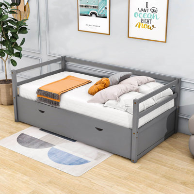 Demoraes Twin Size Wood Daybed with Trundle by Red Barrel Studio
