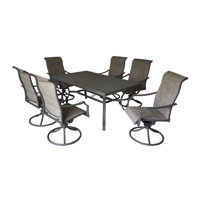 AINSLEY VALLEY 7 PC Steel And Sling Dining Set by Red Barrel Studio