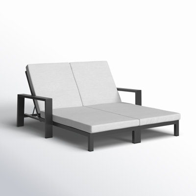 Hoyt Outdoor Metal Double Chaise Lounge by AllModern