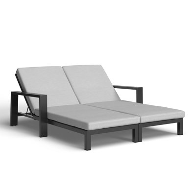 Hoyt Outdoor Metal Double Chaise Lounge by AllModern