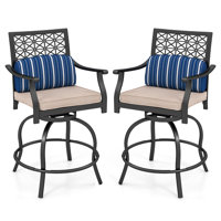 Anujin Patio Bar Stool with Cushion