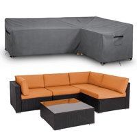 L-Shaped Water Resistant Patio Sectional Cover by Arlmont & Co.