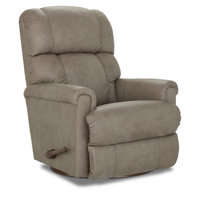 Pinnacle Leather Match Manual Swivel Gliding Recliner by La-Z-Boy