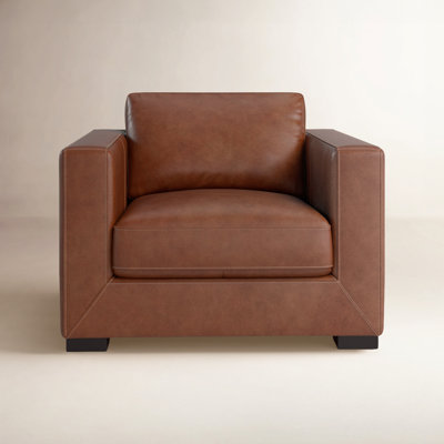 Winsor Top Grain Genuine Leather Armchair by Birch Lane