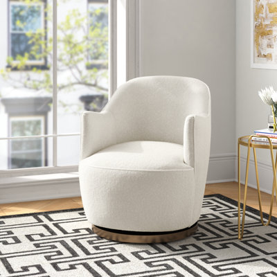 Levant Christian Boucle Swivel Accent Chair by Willa Arlo Interiors