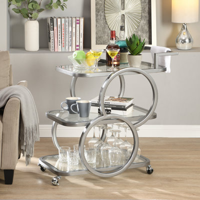 Antu 3-Tier Mobile Home Service Bar Cart by Wrought Studio