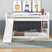 Full Over Full Bunk Bed with Slide and Ladder by Harriet Bee