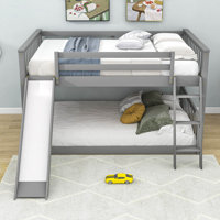 Full Over Full Bunk Bed with Slide and Ladder by Harriet Bee