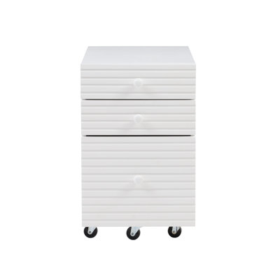 Derrione Ripples 3-Drawer Mobile Vertical Filing Cabinet by George Oliver
