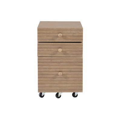 Derrione Ripples 3-Drawer Mobile Vertical Filing Cabinet by George Oliver